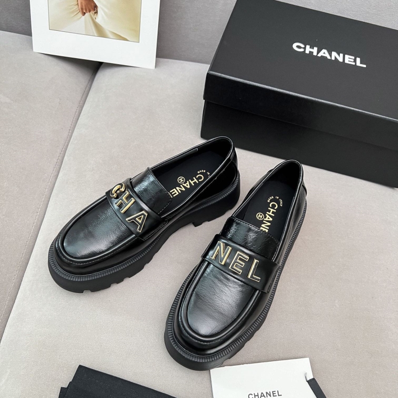 Ch*el leather shoes